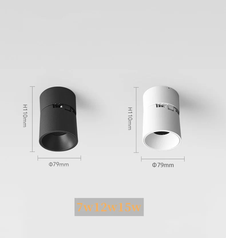 projecteurs led pliables angle réglable anti-éblouissement spots muraux