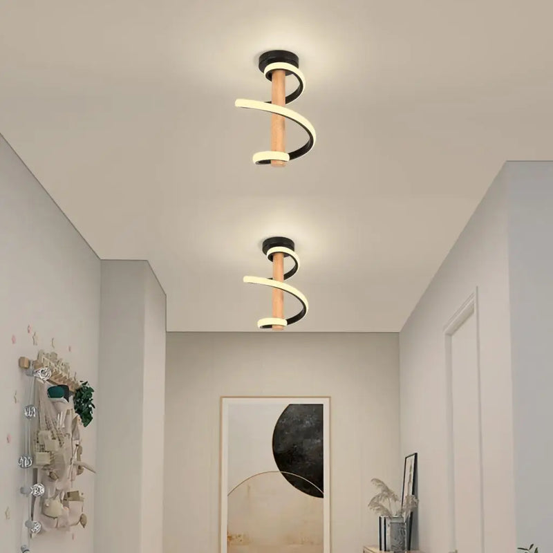 plafonnier led spirale nordique créatif pour intérieur