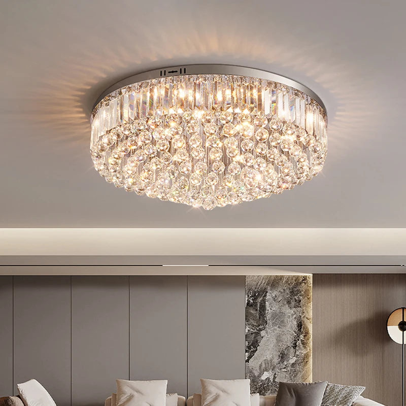 Plafonnier Led en cristal de luxe