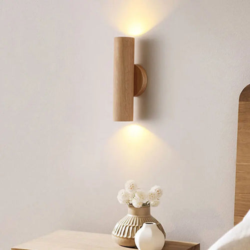 applique murale led moderne en bois pour décoration intérieure et extérieure