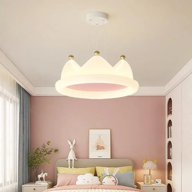 Plafonnier créatif en forme de couronne pour chambre à coucher