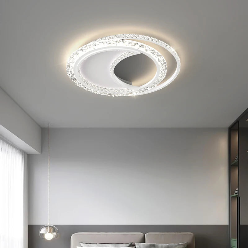 lustre nordique minimaliste en acrylique led or moderne