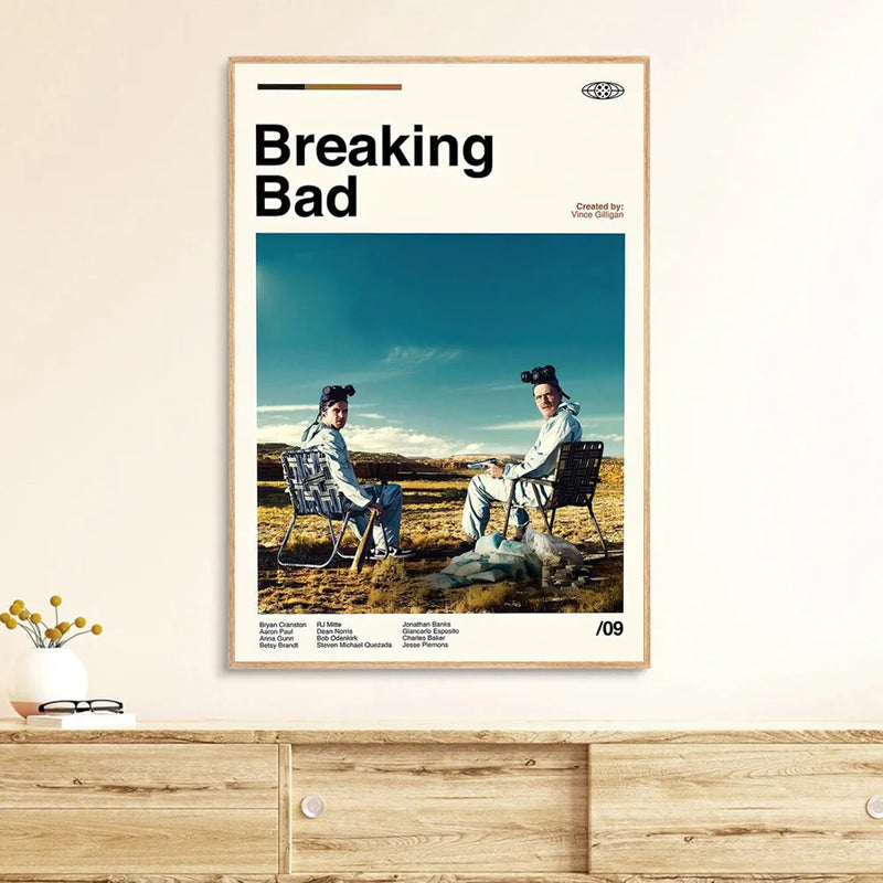 toile art vintage breaking bad décoration murale walter white