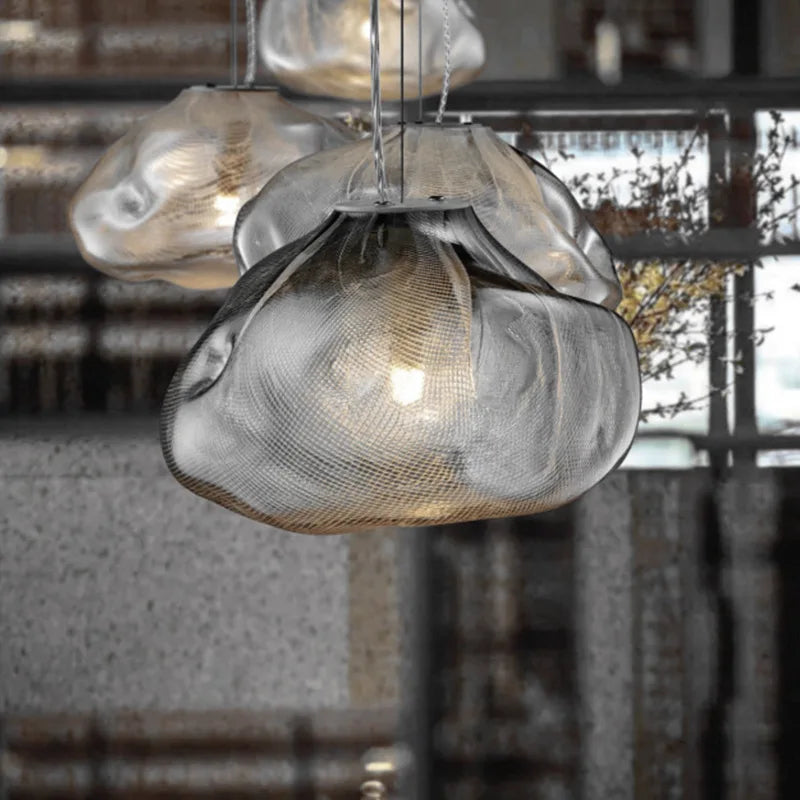 lustre moderne en verre pour restaurant et magasin de vêtements