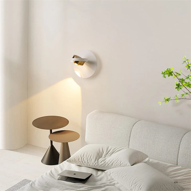 applique murale led moderne rotative à 360° protection des yeux