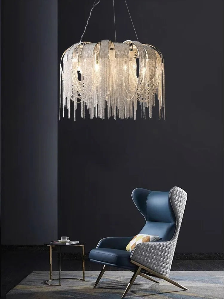 lustre postmodern luxe créatif gland aluminium pour hôtel