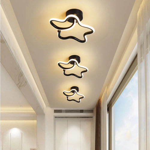 lustre moderne led allée lumière déco tech lampara