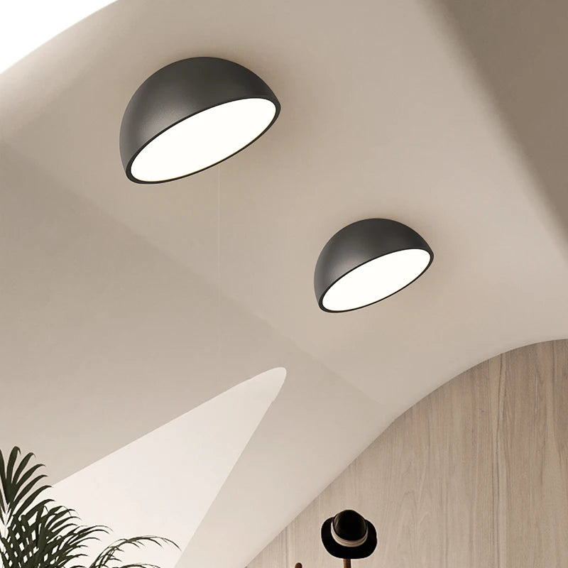 Plafonniers Led créatifs en acrylique blanc et noir