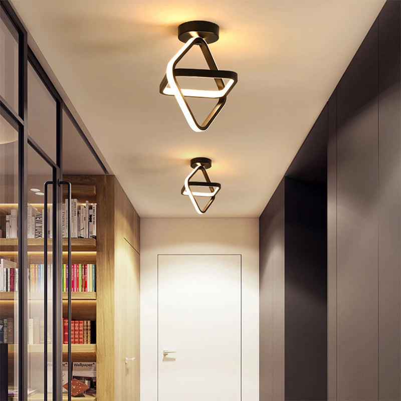 plafonnier led moderne nordique blanc/noir