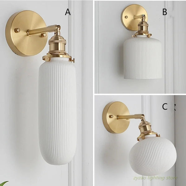 Applique Murale Hofstein, Céramique Blanche, Design Moderne, Lampe Couloir
