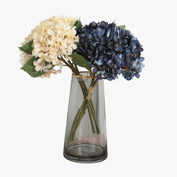 Fleurs Artificielles Hortensia Vert - Lot De 3 Pour Décoration Maison Et événements