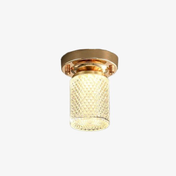 LED ceiling light in luxury Tourtelle gold crystal