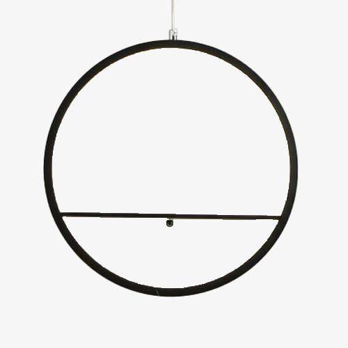 pendant light Modern round LED with birds (black or white)