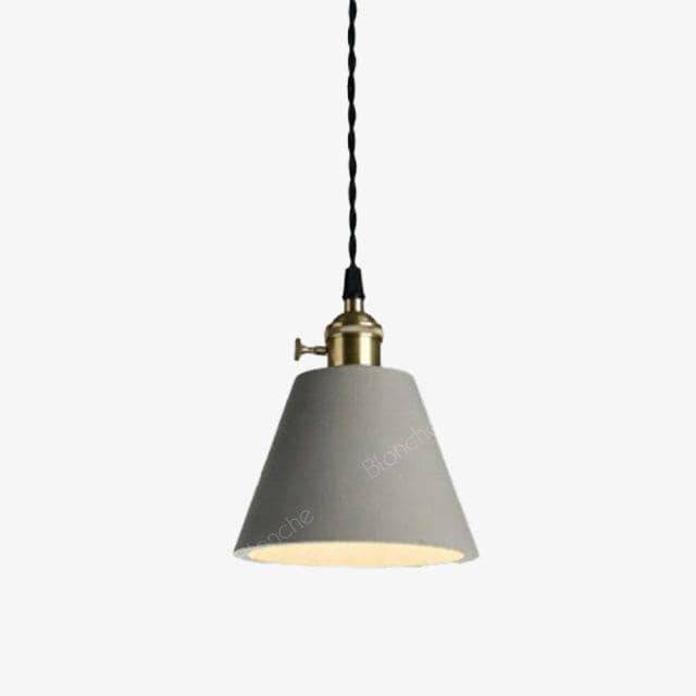 pendant light gray LED design with lampshade in cement Loft