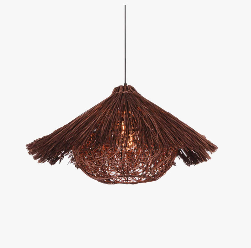 pendant light bamboo rattan cone