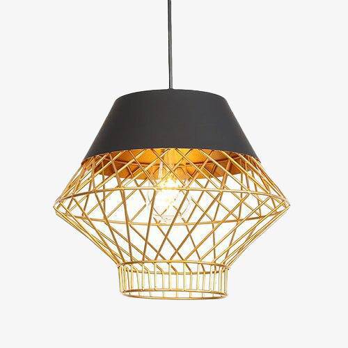 pendant light LED design with industrial metal cage Loft