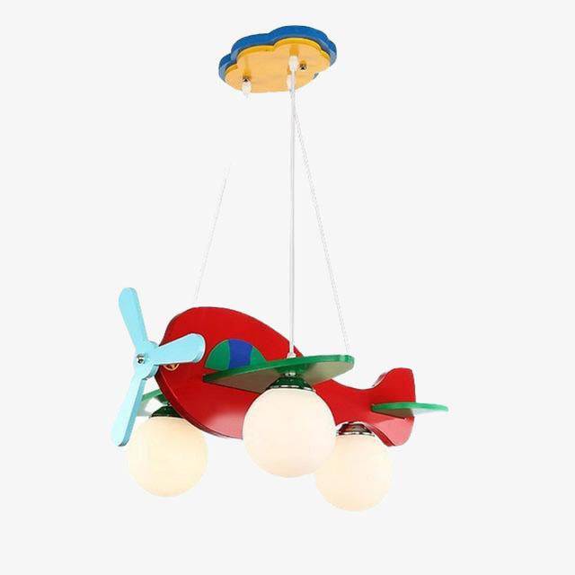 Lámpara de techo LED para niños con planos de madera