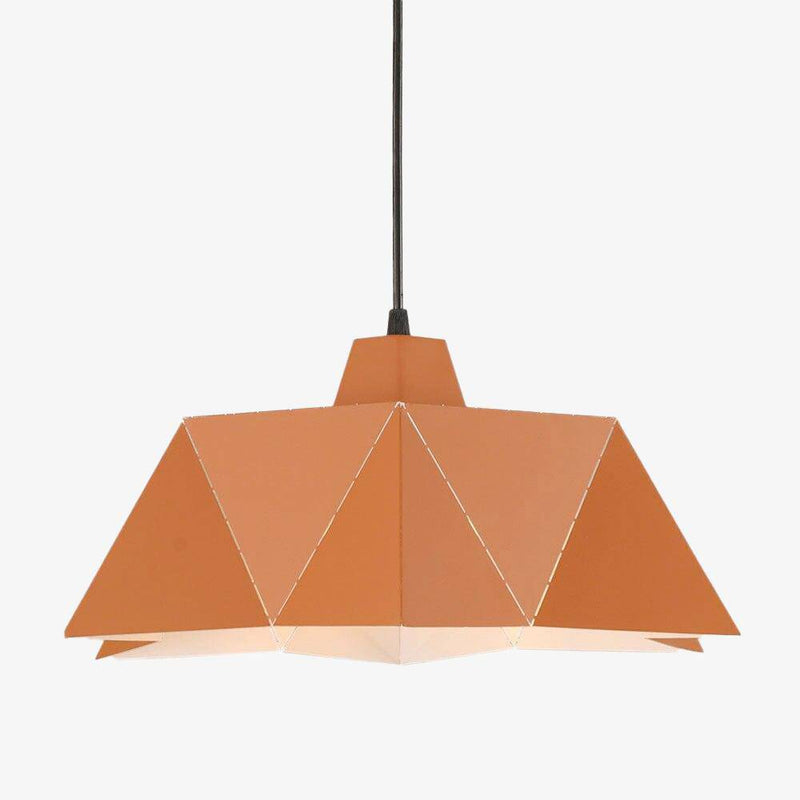 Retro LED pendant, lampshade with metal triangles Vintage