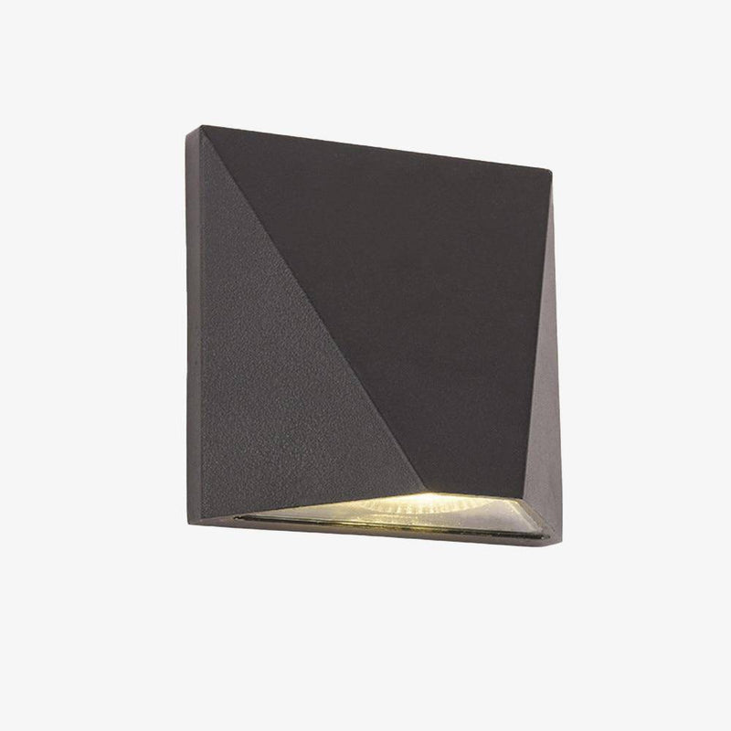 wall lamp Williams black metal square LED design wall