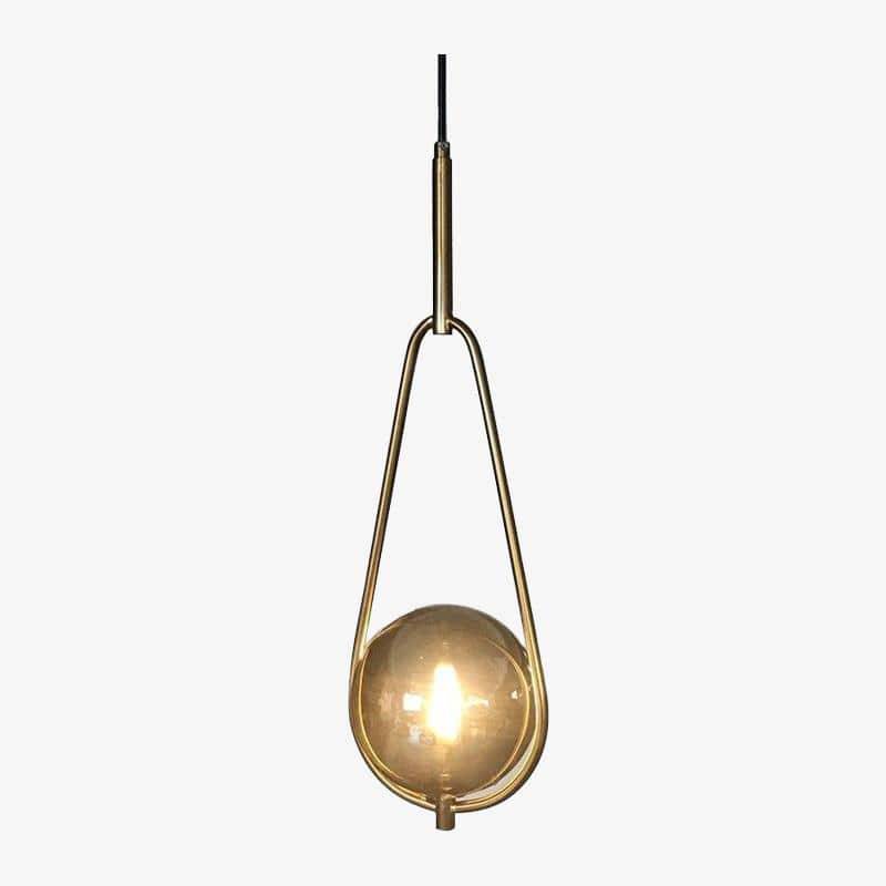 pendant light LED design with glass and metal ball Loft