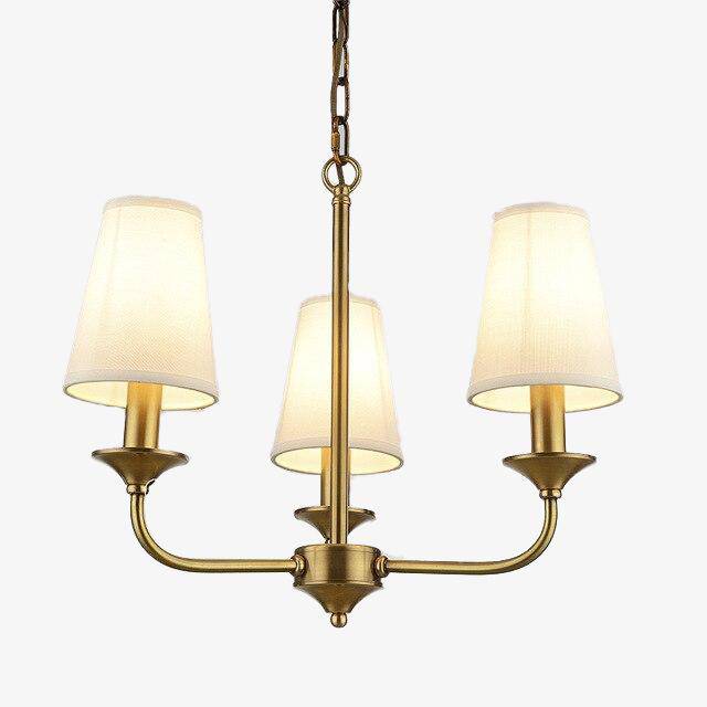 Golden chandelier with Royal shades