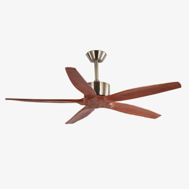 Ceiling fan with wooden propellers