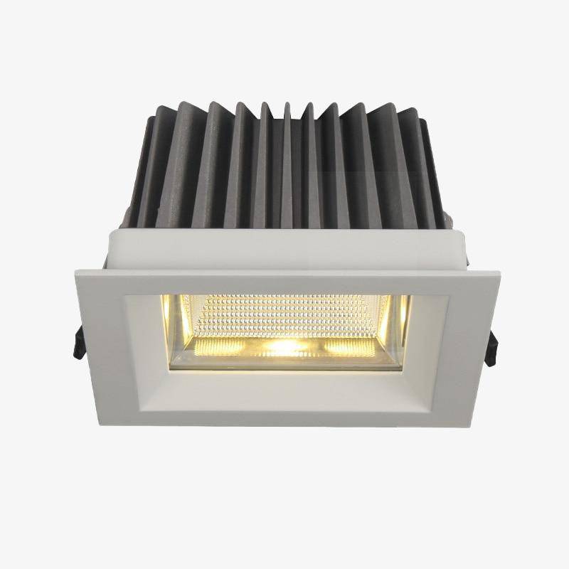 Moderno foco LED blanco cuadrado de estilo geométrico