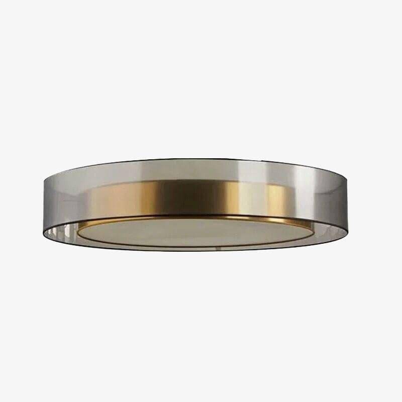 LED gold ceiling lamp with Loft disc