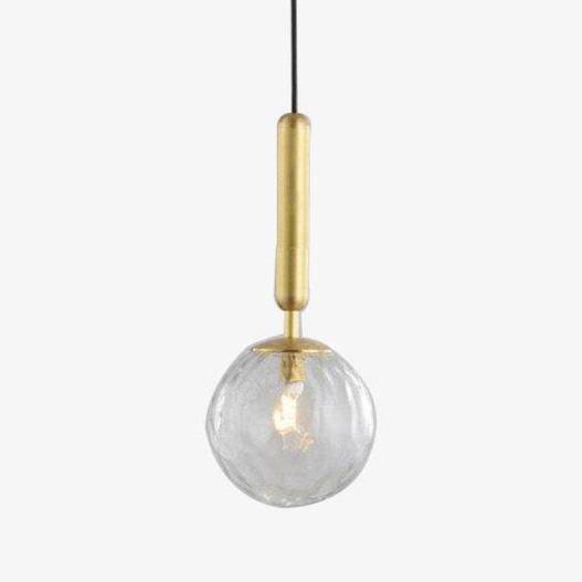 Lámpara de suspensión design LED dorado con bola de cristal Loft