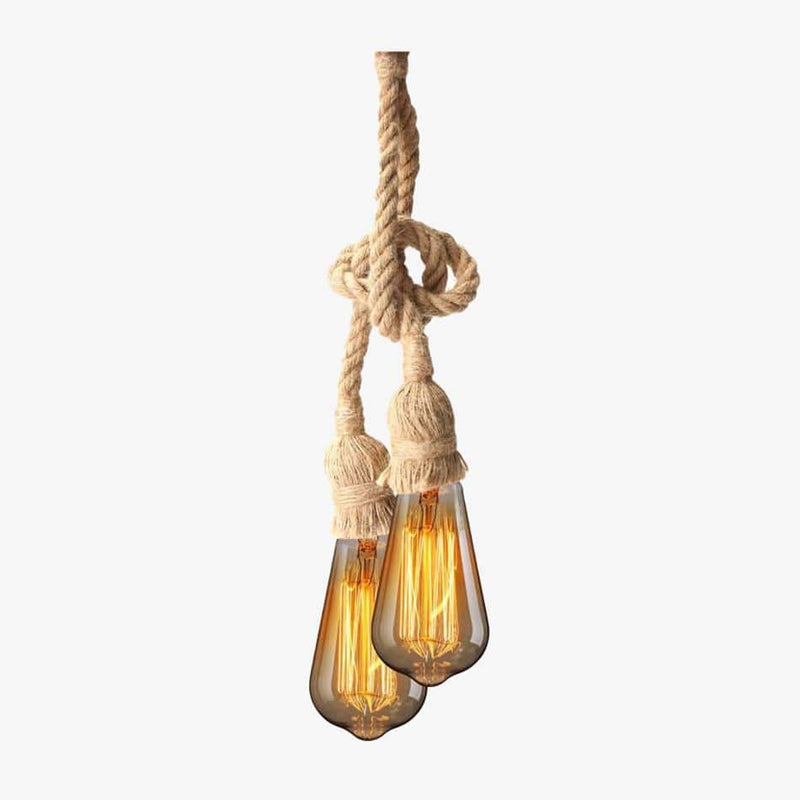 Lámpara de suspensión Smuxi vintage de cuerda doble o simple