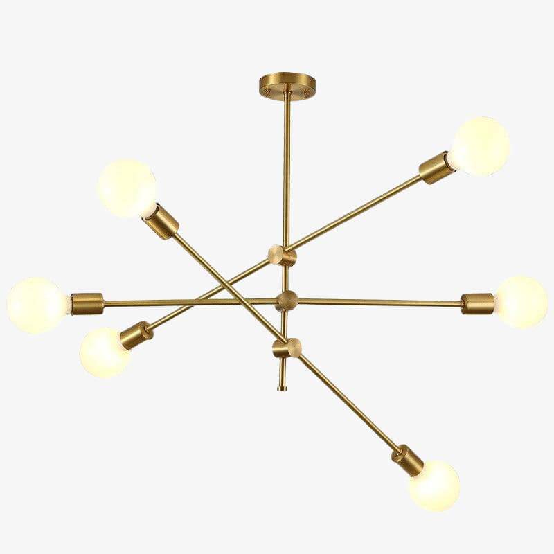 Design LED chandelier in gold metal and glass balls Light