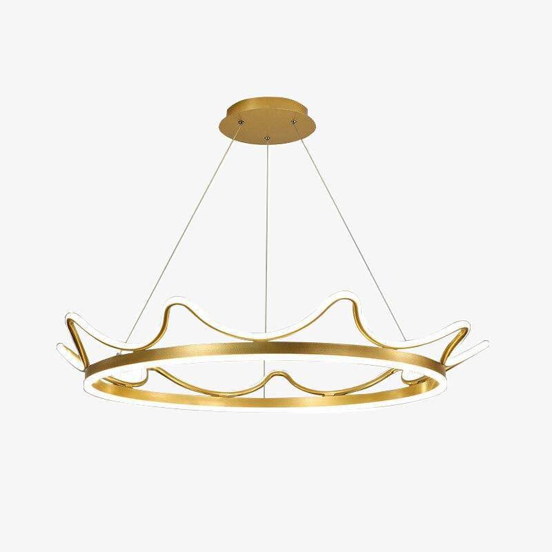 Araña design LED en metal dorado Estilo corona