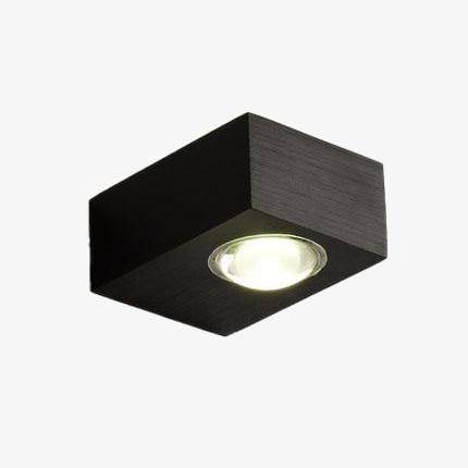 Aplique LED cuadrado Negro