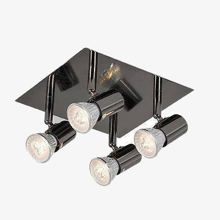 Ceiling light with Spotlights LED directional chrome Satin