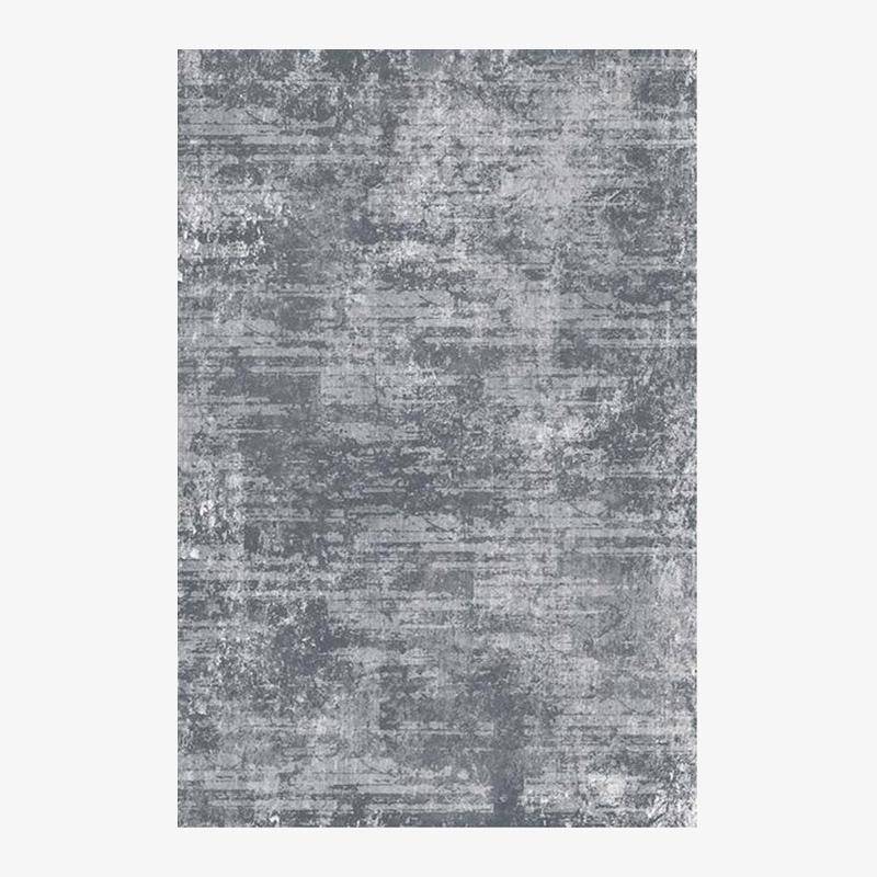 Rectangular carpet dark grey shaggy style