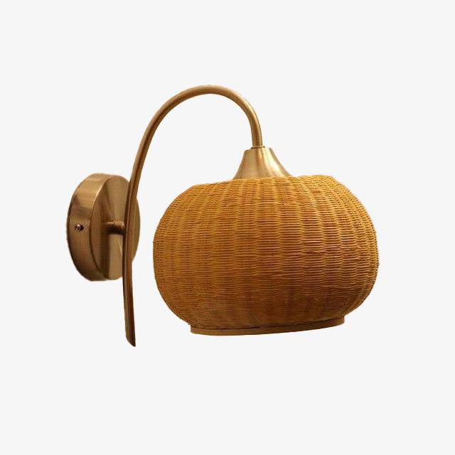 wall lamp Rattan LED wall hanging with lampshade Sconce