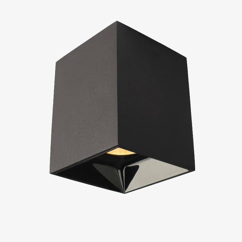 Moderno foco LED cuadrado de estilo geométrico design Loft