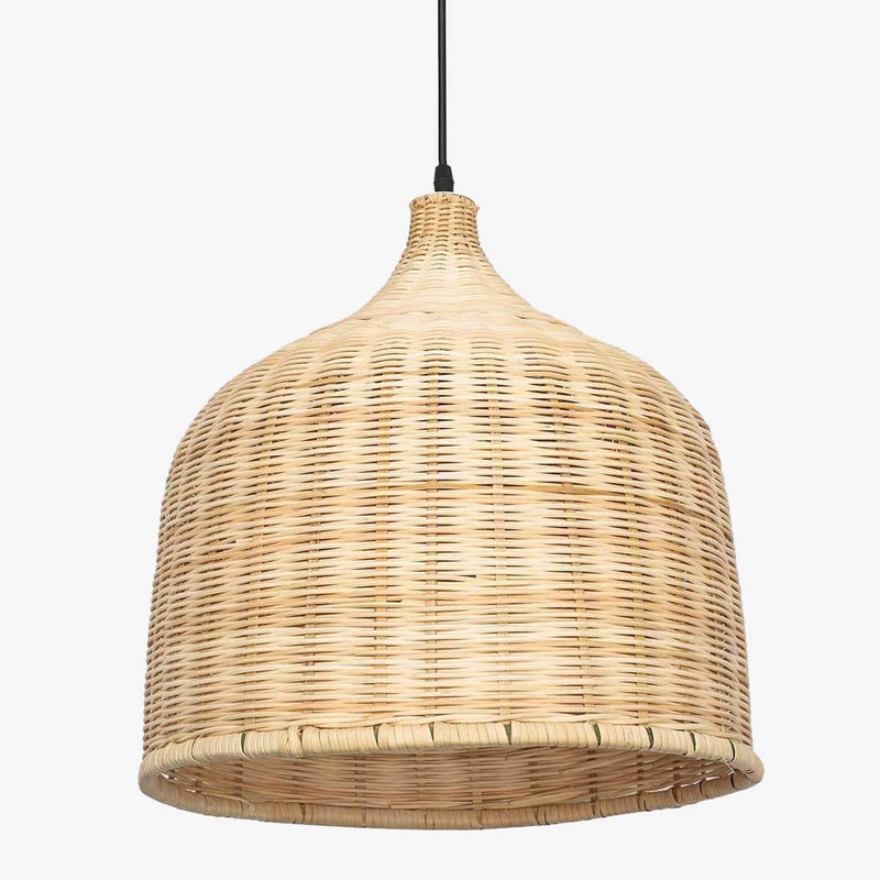 pendant light in LED rattan with lampshade rounded Hang