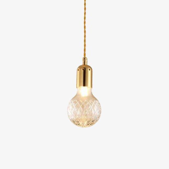 Araña design metal dorado LED y cristal Loft