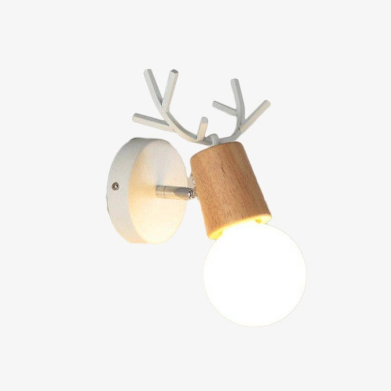 Novedoso aplique LED de madera de ciervo