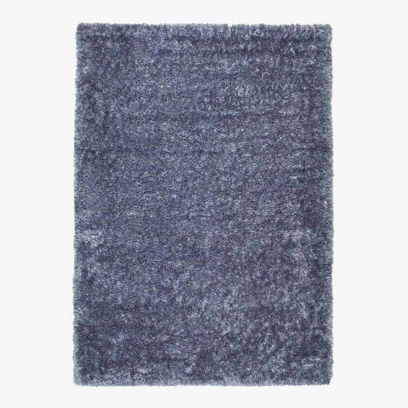 Modern rectangle carpet Shaggy Floor Blue