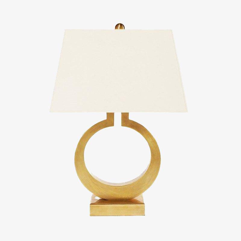 LED design table lamp in gold metal with lampshade Lampara