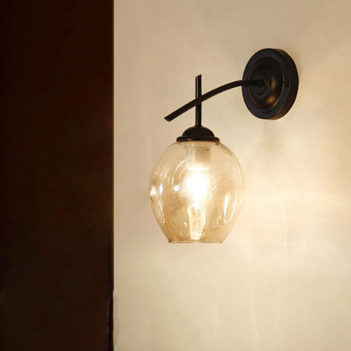 Lámpara de pared design industrial con bolas de cristal Interior