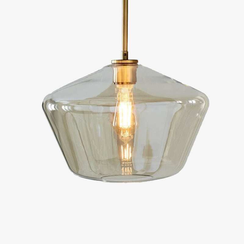 Lámpara de suspensión design LEDs de metal y cristal de diferentes formas