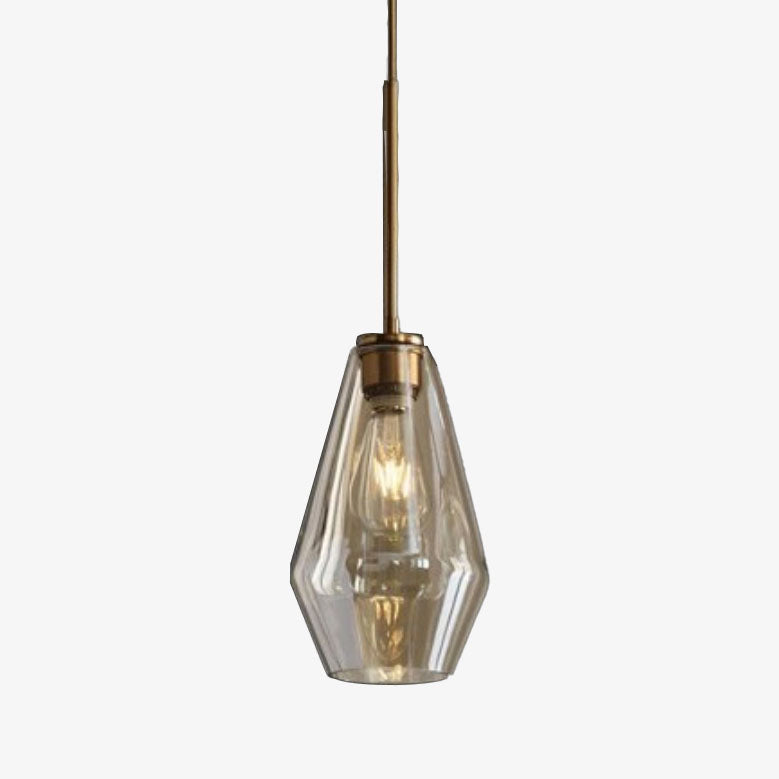 Lámpara de suspensión design LEDs de metal y cristal de diferentes formas