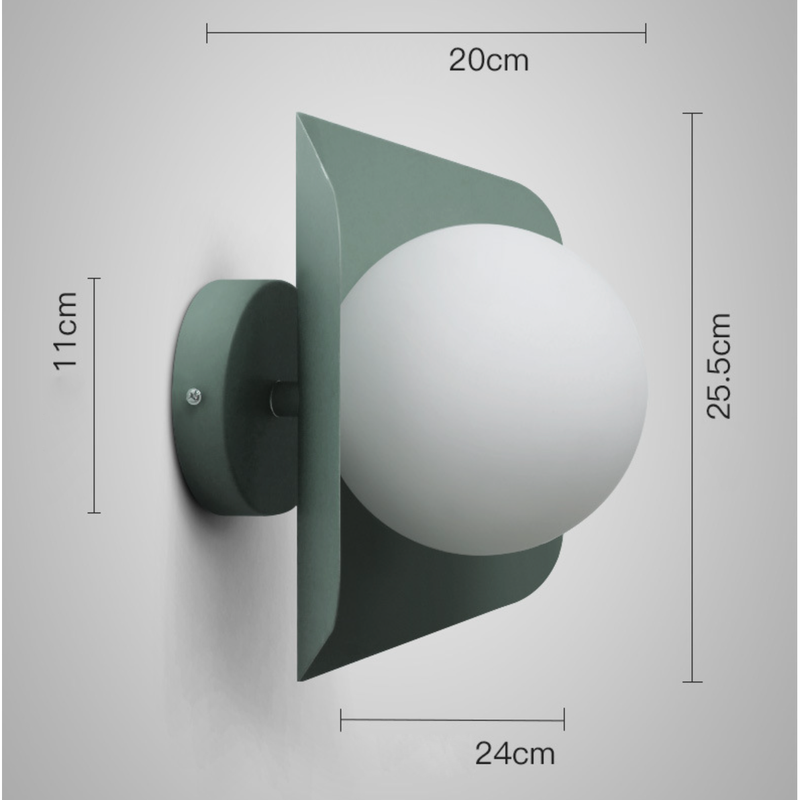 wall lamp Morden Minimalist white ball wall mounted LED (coloured)