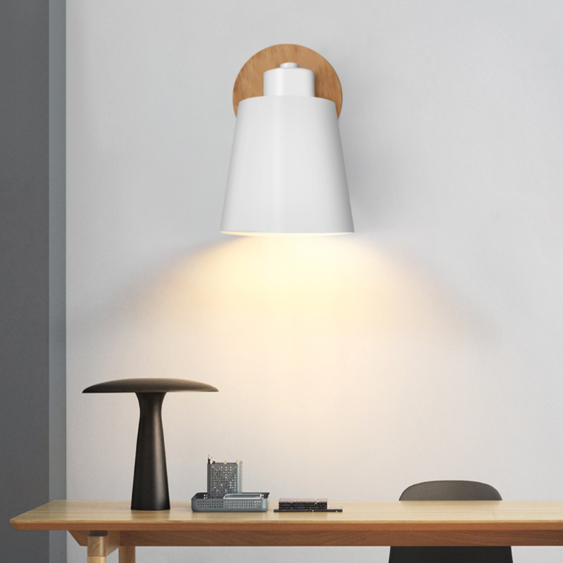 wall lamp LED wall lampshade adjustable metal and wooden stand