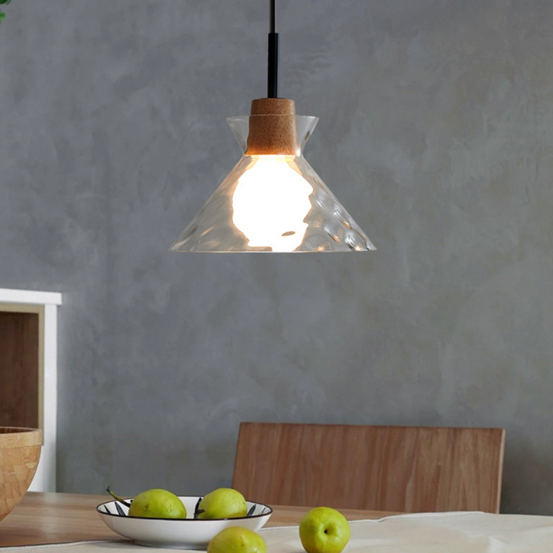 pendant light modern with lampshade in Dante glass