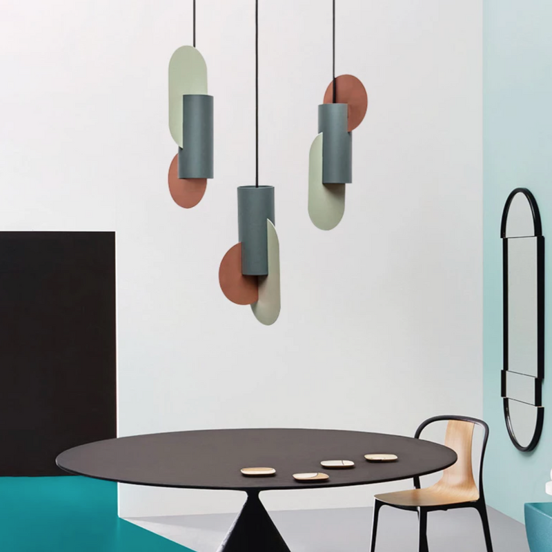 pendant light Afric LED design colored shapes