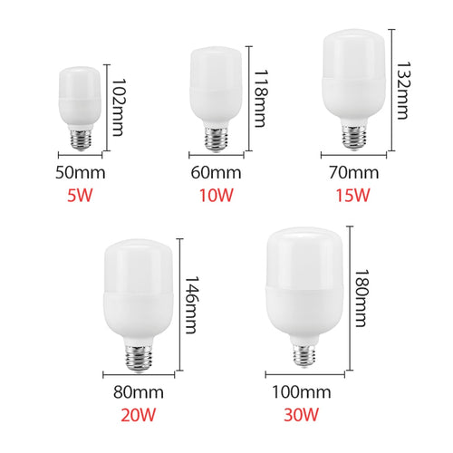 Lot de 4 ampoules E27 à LED (5W à 30W)